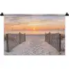 Zonsondergang - Strand - Zand Wandkleed katoen klein -zz3d