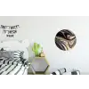 Marmerlook - Zwart - Goud - Wit - Glitter - Marmer Wandcirkel aluminium klein -kinderkamer
