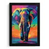 Olifant - Kleurrijk - Lucht - Abstract fotolijst zwart zonder passe partout klein -3d