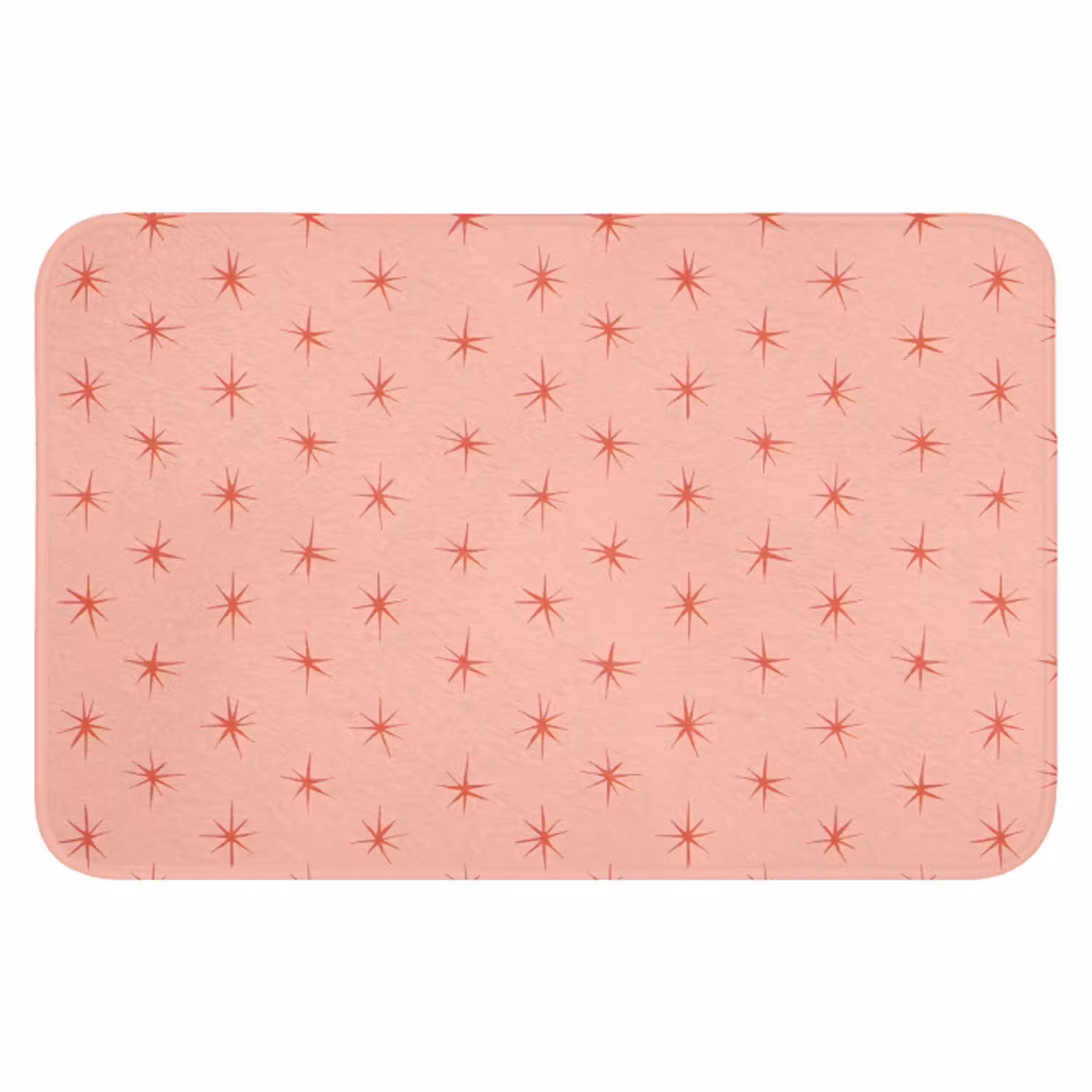 Sterretjes - Patroon - Oranje Badmat klein 997 -3d