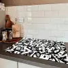 Vormen - Letters - Graffiti - Zwart Inductie beschermer vinyl 3mm klein -sfeer3