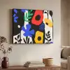 Bloemen - Bladeren - Abstract - Zwart Textielframe - compleet frame klein -sfeer3