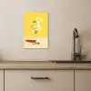 Wijnglas - Citroen - Geel - Minimalistisch KitchenYeah - Keuken - Canvas klein -sfeer2