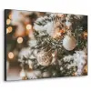 Kerst - Kerstboom - Winter - Binnen - Sneeuw Textielframe zwart klein -3d