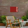 Schuin - Loveyou - Rood Tuinposter op houten frame 2 cm dik klein -sfeer3