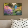 Tuinhuisje - Blauw - Bloemen canvas 2cm klein -sfeer3