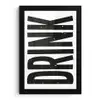 Drink - Zwart - Wit - Decoratie fotolijst zwart zonder passe partout klein -3d