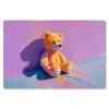 Teddybeer - Schaduw - Penseelstreken - Paars Placemat vinyl groot -zzsfeer1_Kitchenyeah-website