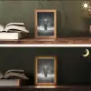 Olifant - Zwart - Wit - Rook Light Box met kabel (Tafellamp) klein -sfeer3