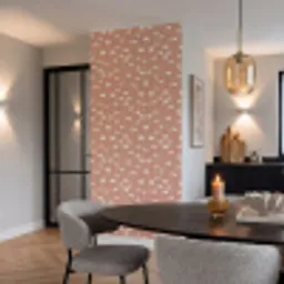 Madeliefjes - Subtiel - Terracotta Behang Vinyl klein 1060 -sfeer3