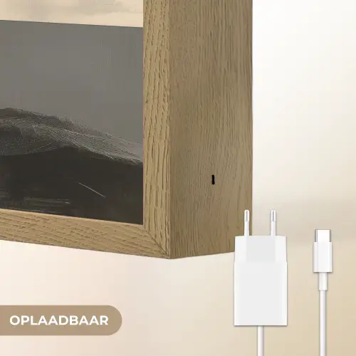 Cirkels - Schaduw - Abstract Light Box met batterij (Wandlamp) middel -USP_websiteoplaadbaarNL