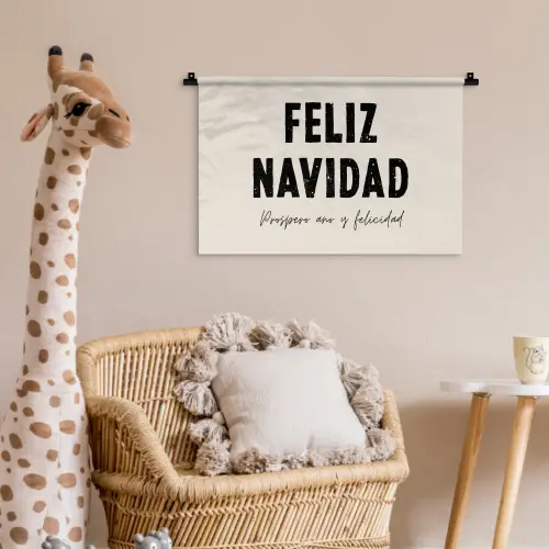 Kerst - Quotes - Feliz navidad - Kerstmis - Feestdagen Wandkleed katoen klein -wsfeer5_kind