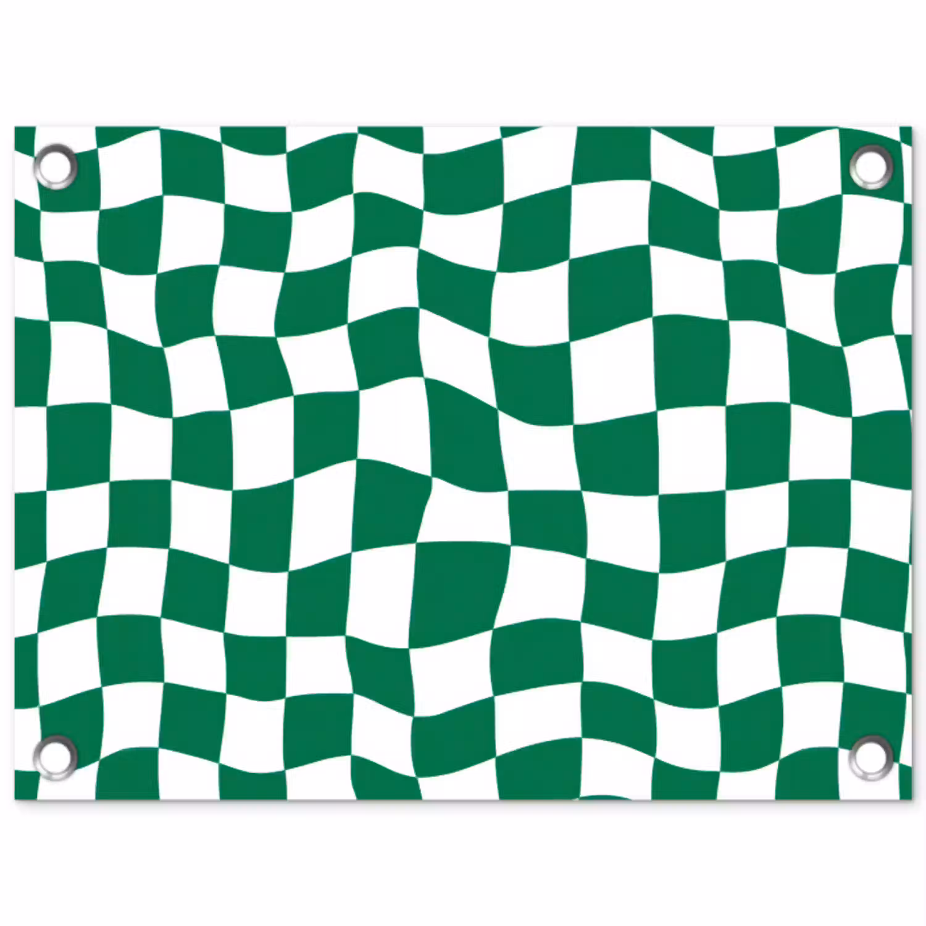 Schaakbord - Golvend - Groen tuinposter los doek klein 239 -3d