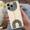 Geometrische bogen - Minimalistisch - Symmetrisch Hoesje iPhone 16 Pro Max met koord klein -sfeer3