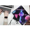 Bollen - Neon - Lijnen - Roze laptophoes neopreen klein -bureau