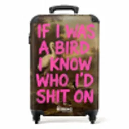 Klassiek - Humor - Roze NBS - Handbagage koffer - Volwassenen Unisex middel -productfoto_recht