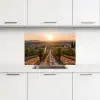 Wijngaard - Zonsondergang - Landschap keuken achterwand 2 middel -3d