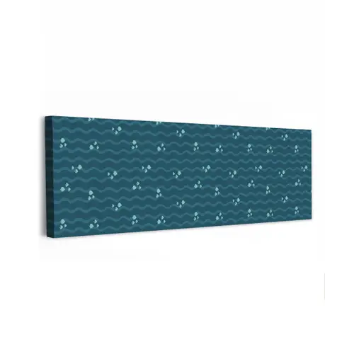 Zee - Donkerblauw - Golf - Vis canvas 2cm klein 828 -z3d
