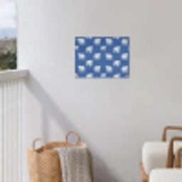 IJsbeer - Patroon - Blauw tuinposter los doek klein 239 -sfeer8