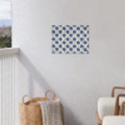 Symmetrisch - Palm - Blauw tuinposter los doek klein 239 -sfeer8