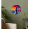 Ijsschots - Pinguïn - Abstract - Lucht Wandcirkel behangsticker klein -sfeer2