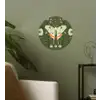 Bloemen - Bladeren - Olijfgroen - Vlinder Wandcirkel behangsticker klein -sfeer2