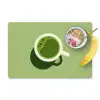 Minimalistisch - Kopjes - Matcha -Groen Placemat vinyl groot -zzzproduct_Kitchenyeah-website