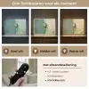 Hagedis - Blad - Nerven - Groen Light Box met batterij (Wandlamp) middel -USP_lichtkleurNL
