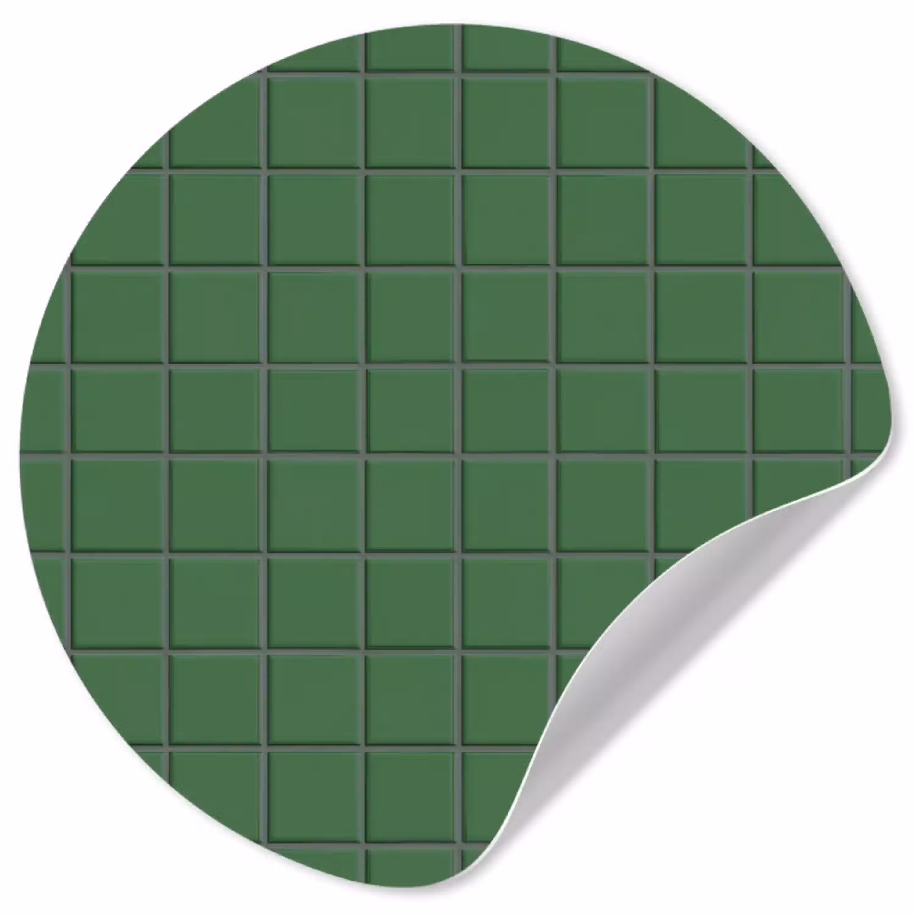 Patroon - Tegels - Groen Wandcirkel behangsticker klein 186 -3d