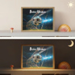 Voetbal - Goal - Sport - Jongens Light Box met batterij (Wandlamp kind) middel -sfeer3_kind