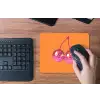 Discoballen - Kers - Spiegels - Roze muismat rubber klein -toetsenbord