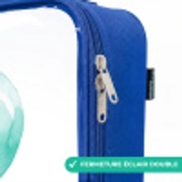 Dino met blauwe ballon Kinderkoffer - Blauw klein -rits_FR