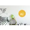 Citroenen - Illustratie - Minimalistisch - Geel Wandcirkel aluminium klein -kinderkamer