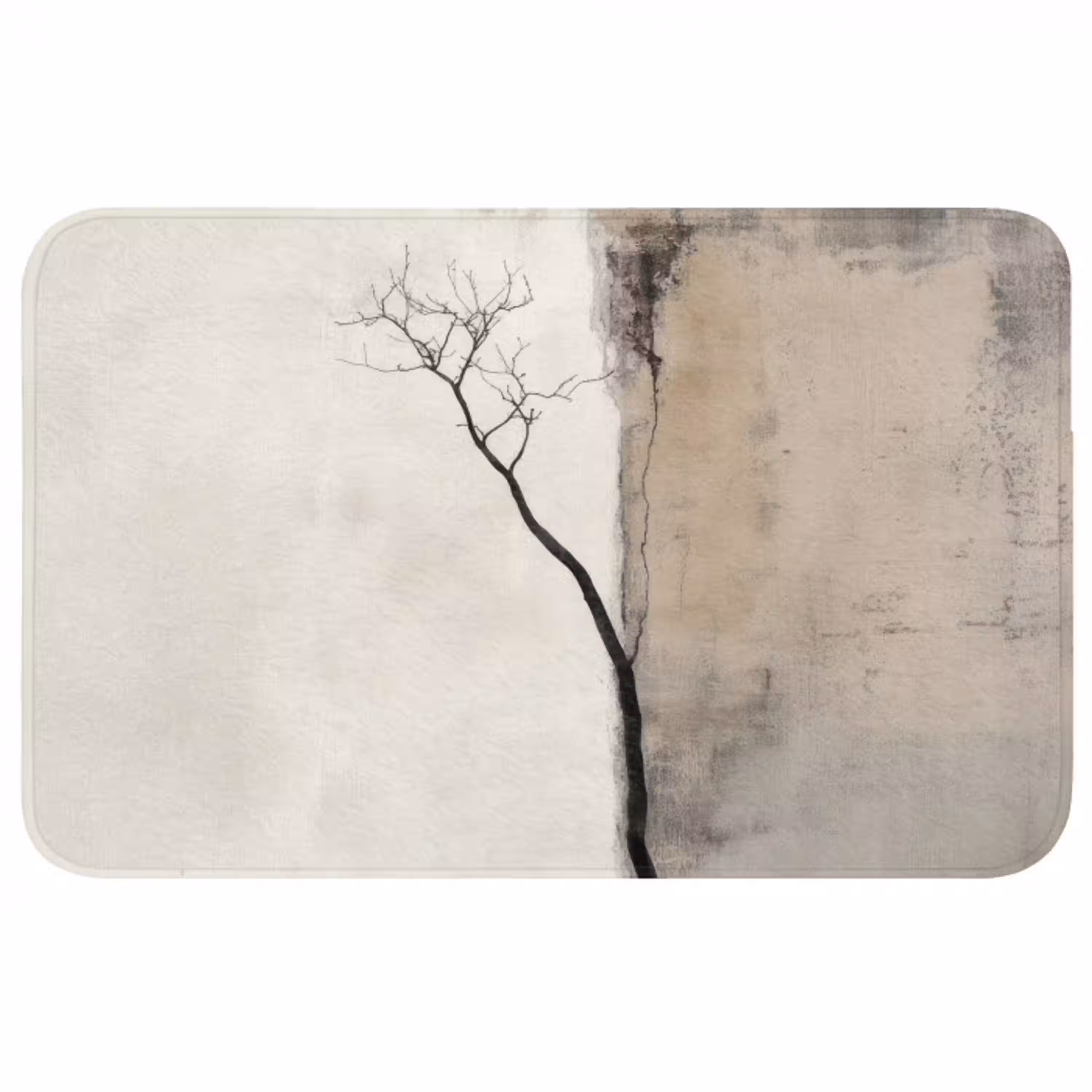Wabi sabi - Plant - Beige Badmat middel -3d