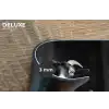 Geit - Bord - Spaghetti - Zwart Wit Placemat vinyl groot -closeup
