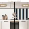 Verticale strepen - Blauw - Crème keuken achterwand 2 middel 871 -voor-na2_FR
