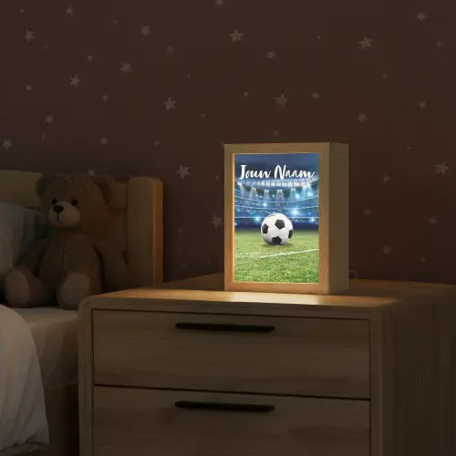 Voetbal - Stadion - Bal - Jongens Light Box met kabel (Kinderlampje) klein -sfeer1_kind