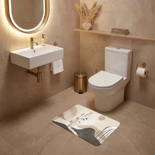 Japandi - Landschap - Beige WCmat klein -sfeer3
