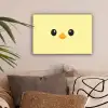 Kuiken - Vrolijk - Geel - Minimalistisch canvas 2cm klein -sfeer1