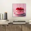Taart - Hart - Roze plexiglas 5mm klein -sfeer1