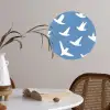 Vogels - Wit - Patroon Wandcirkel behangsticker klein -sfeer3