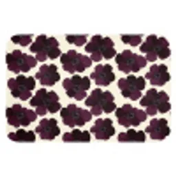Bloemen - Aquarel - Paars Badmat klein 997 -3d