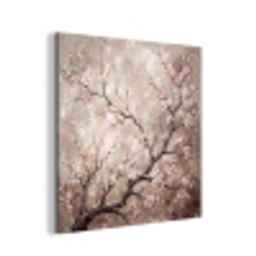 Bloesem - Takken - Schilderij - Beige - Serene aluminium wit klein -3d