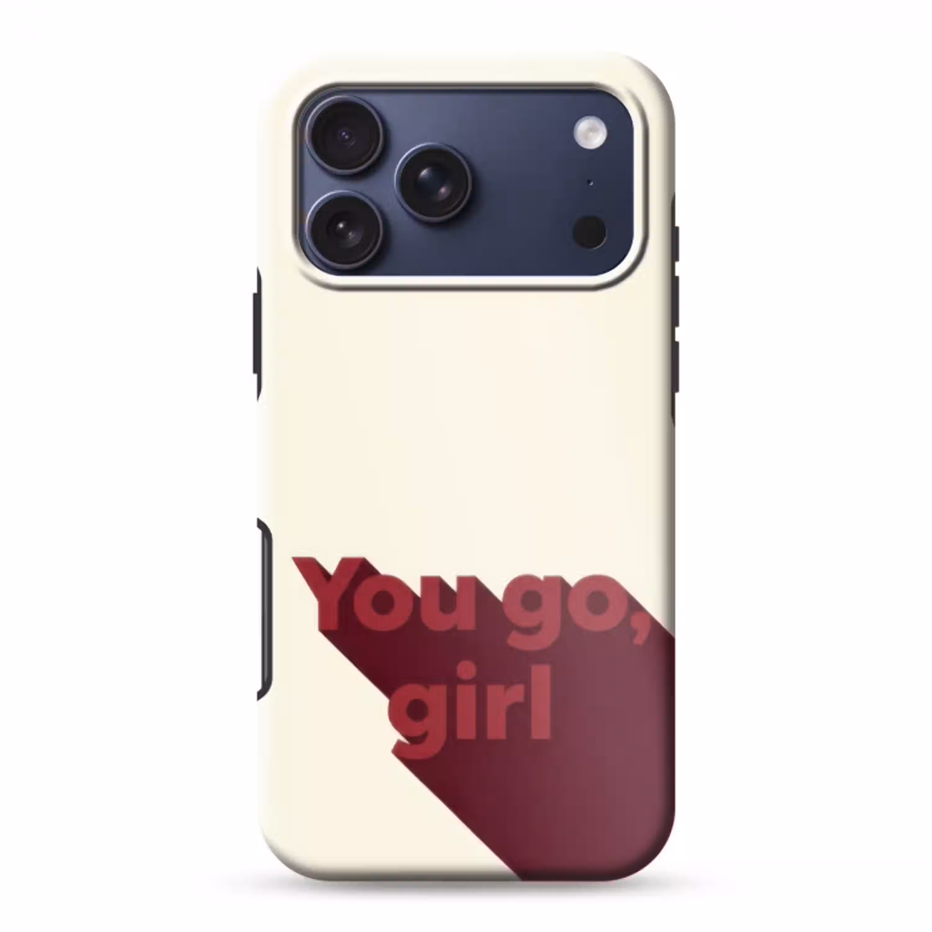 you go girl - 3D - Rood Toughcase MagSafe Apple iPhone 17 Pro Max klein -3d