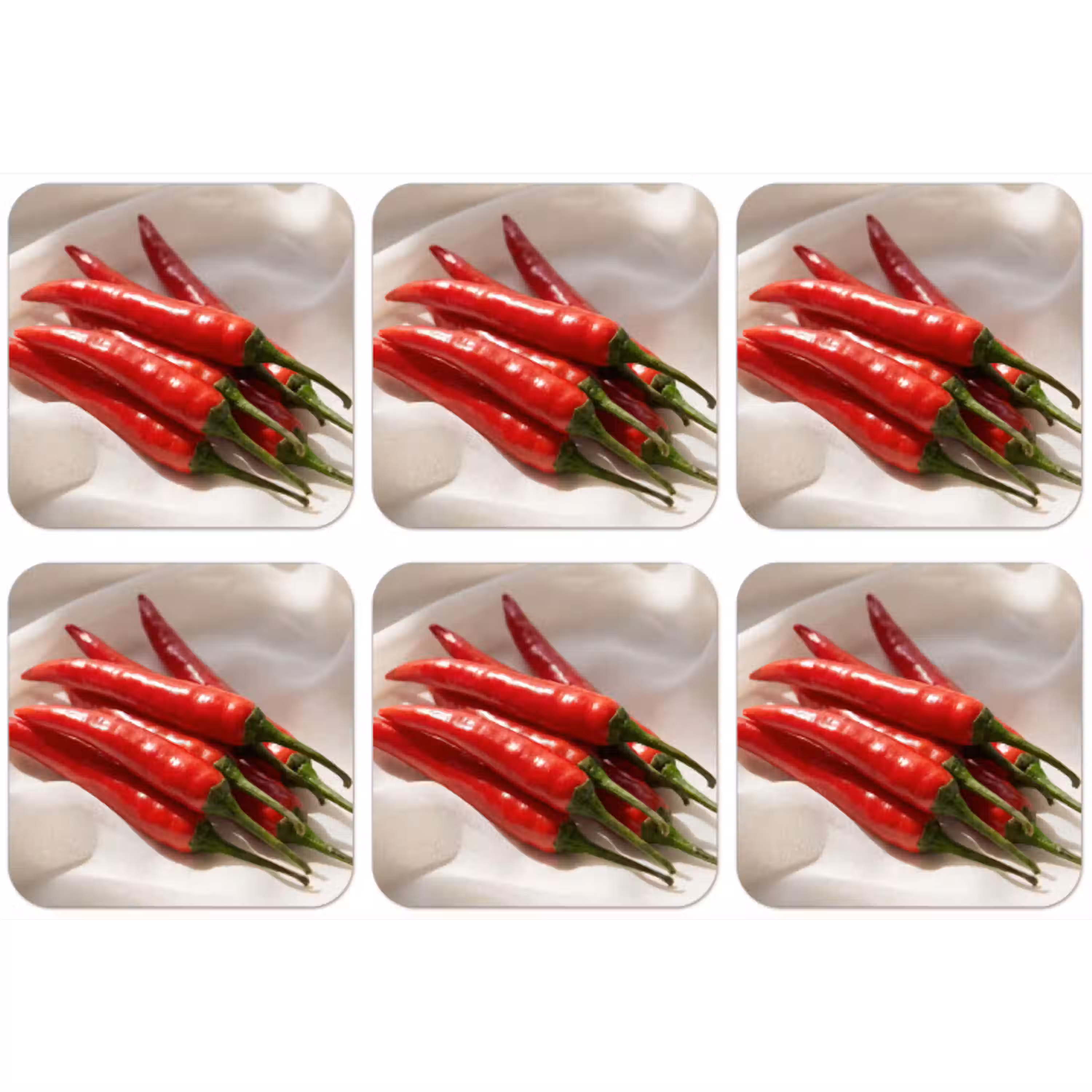 Peper - Rood - Eten onderzetter kurk middel -zkaufland3dotto