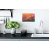 Zee - Boot - Wolken - Oranje Muursticker klein -keuken
