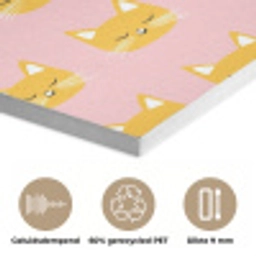 Katten - Patroon - Roze PET vilt klein 837 -closeup_NL