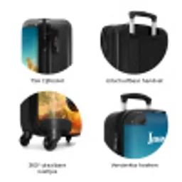 Zandsloper NBS - Handbagage koffer - Kinderen Unisex middel zzzzzzzbolletjes_NL