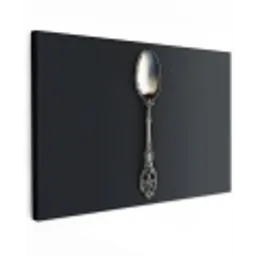 Lepel - Zilver - Metaal Tuinposter op houten frame 2 cm dik klein -3d