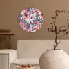 Tropisch - Zomer - Vlinder - Perzik Wandcirkel kunststof plaat 5mm dik klein 188 -sfeer1